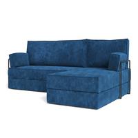 ECKSOFA NOTIA modulares Boneless Sofa mit Schlaffunktion Blau Kordstoff - Blau, Textil (200/120cm) - MASSENO
