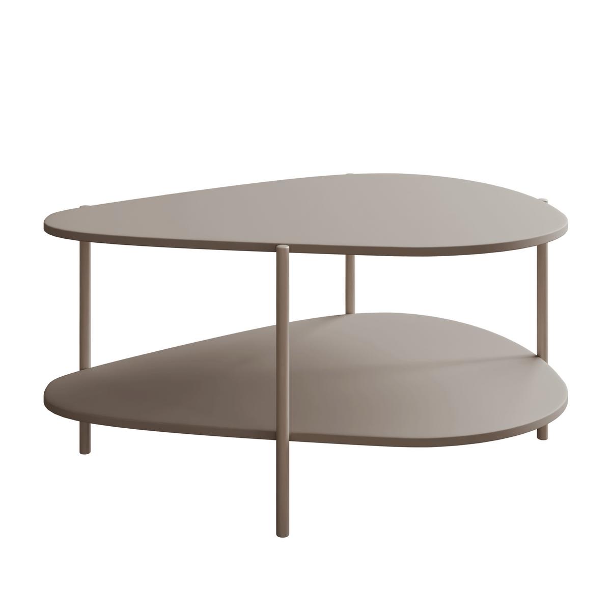 COUCHTISCH LUMI mit Ablage, Kaschmir - Kaschmir, Holzwerkstoff (65/90/45cm) - Lookway
