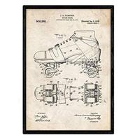 POSTER Skates Patent A3 Rahmenlos - Klar, Papier (29.7/5/42cm) - Nacnic