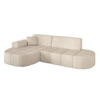 ECKSOFA Ottomane Links LIVO-L1 - 252x173x79,5 cm Beige - Beige, Holzwerkstoff/Textil (252/173cm) - ALTDECOR