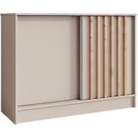 KOMMODE Horizon mit 2 Schiebetüren, Kaschmir+eiche Artisan, 100 cm - Kaschmir, Holzwerkstoff (101/85/43.5cm) - Beautysofa
