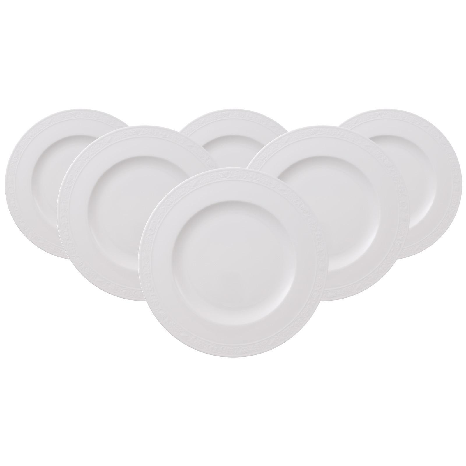SPEISETELLER White Pearl weiß ø 27,5 cm 6er Set - Weiß, Keramik (27.5cm) - Villeroy & Boch