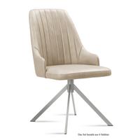 ESSZIMMERSTUHL (6er-Set) Dorrit 52x91x60 Edelstahl/Natur - Edelstahlfarben/Naturfarben, Kunststoff (60/91/52cm) - 58aufmkessel
