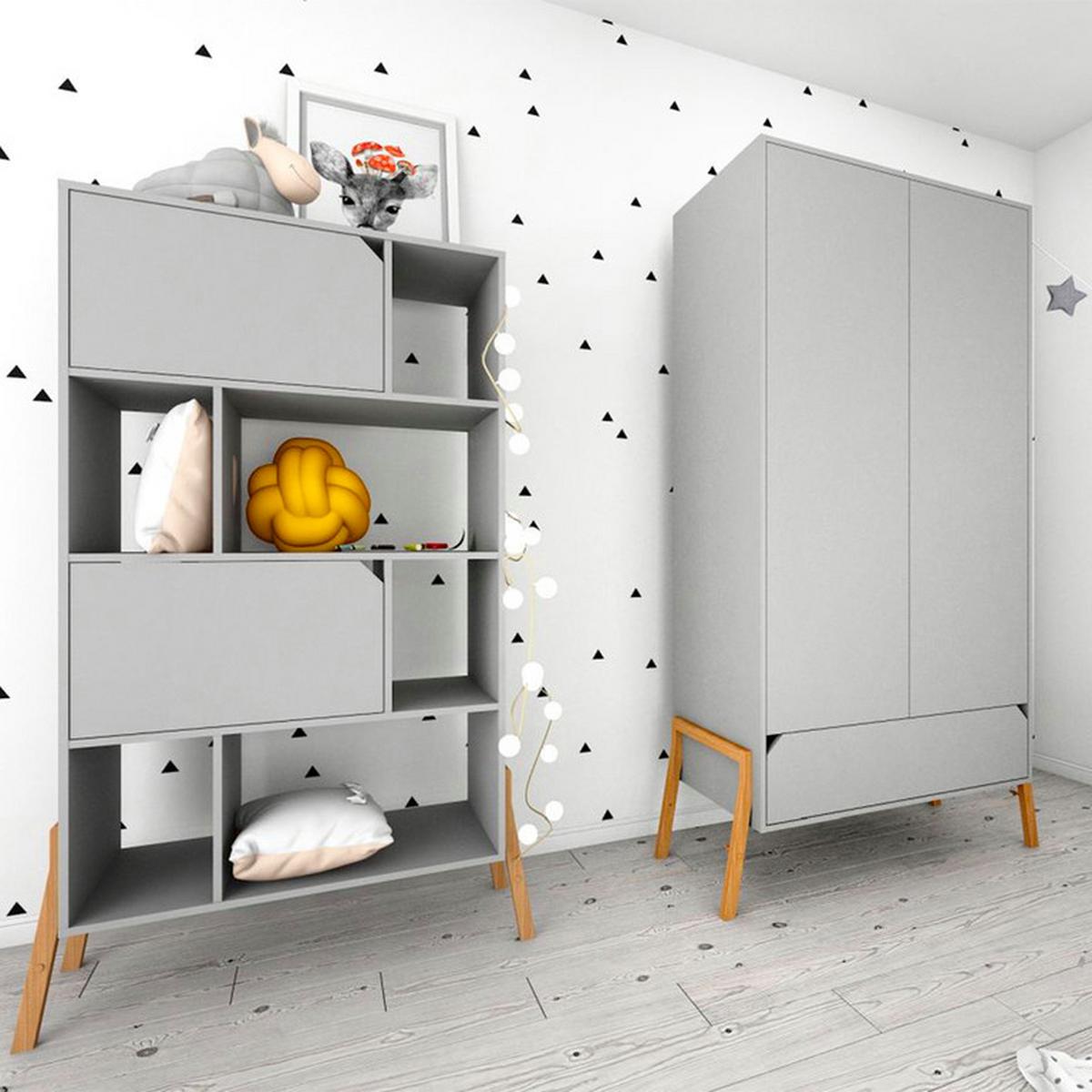 BÜCHERREGAL Grau - Grau, Holzwerkstoff (103/163/39cm) - Petits-meubles