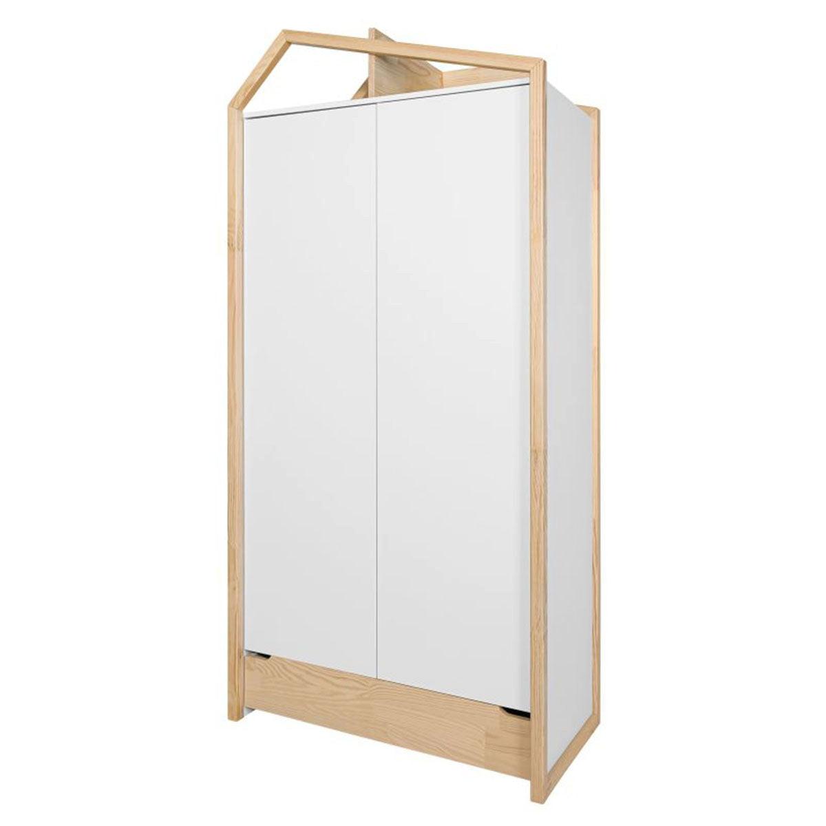 BABYZIMMER 2-teilig Juliette Weiß und Holz - Weiß, Holzwerkstoff (147.5/91.5/77.5cm) - Petits-meubles