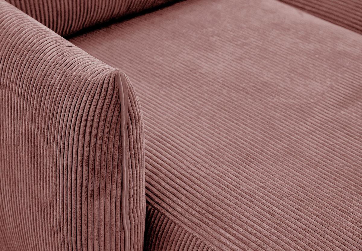 ECKSOFA TAUER 5-Sitzer, altrosa - Altrosa/Schwarz, Holzwerkstoff/Kunststoff (173/294cm) - Wozimo