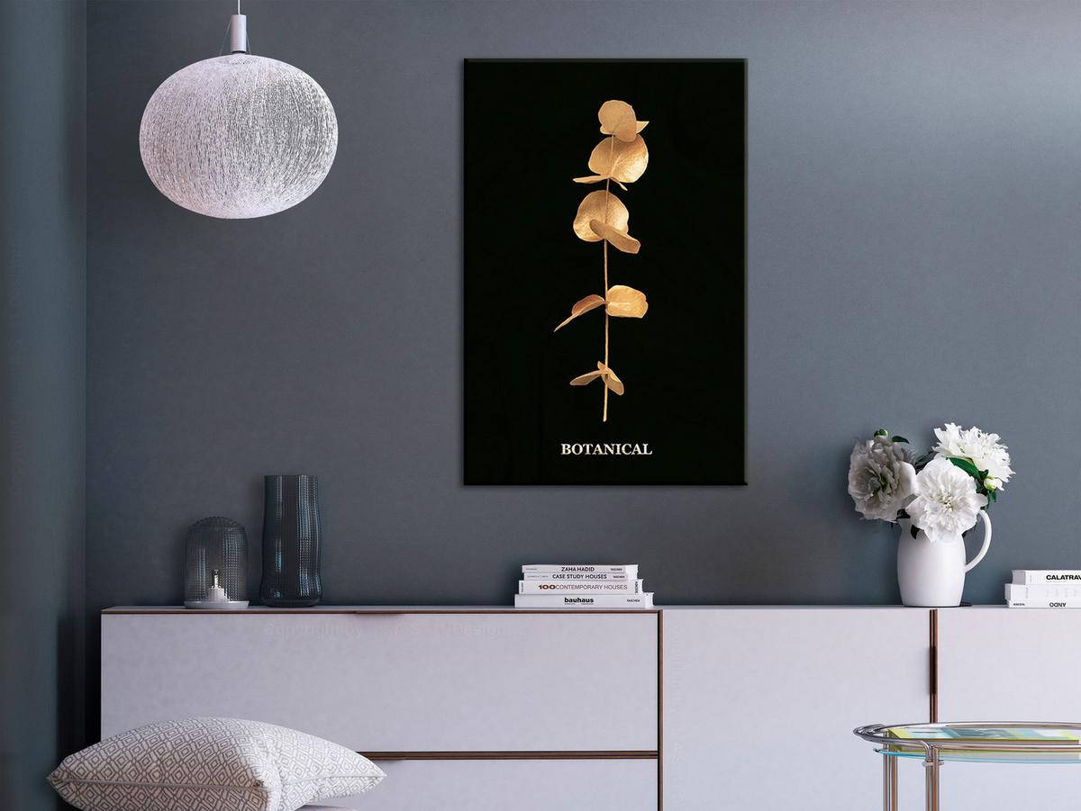 KUNSTDRUCK Schwarz 60/90 cm - Goldfarben/Schwarz, Textil (60/90cm) - KUNSTLOFT