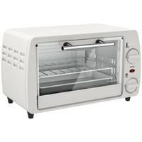 MINIBACKOFEN Metall Hartglas Cremeweiß - Creme, Metall (36.5/26/22cm) - HOMCOM
