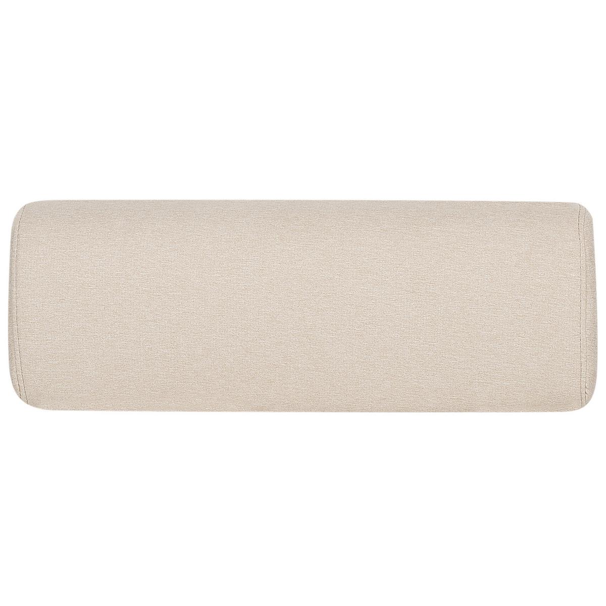 1-SITZER BODENSOFA Stoff hellbeige mit Schlaffunktion Olden - Beige, Textil (81/54/91cm) - Beliani
