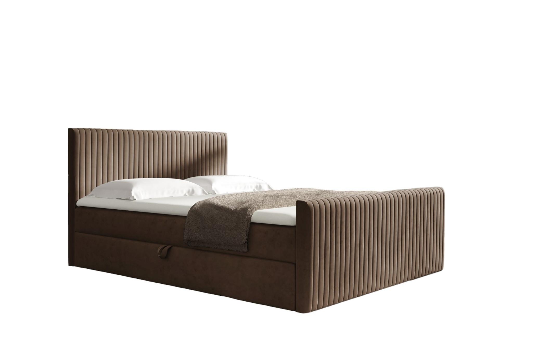 BOXBETT Adrien In Fresh - Braun, Holzwerkstoff/Textil (140/200cm) - Fun Möbel