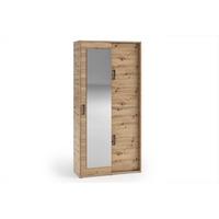 GARDEROBENSCHRANK BENVENO 100/21040 Modern Garderobenschrank Eiche Artisan - Eiche Artisan, Holzwerkstoff (100/210/40cm) - MASSENO