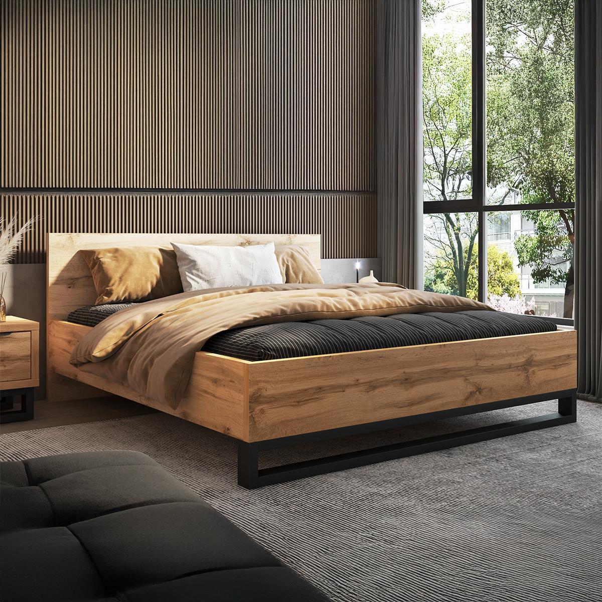 BETT 180/200 Eden Holz - Braun, Holzwerkstoff (180/200cm) - Petits-meubles