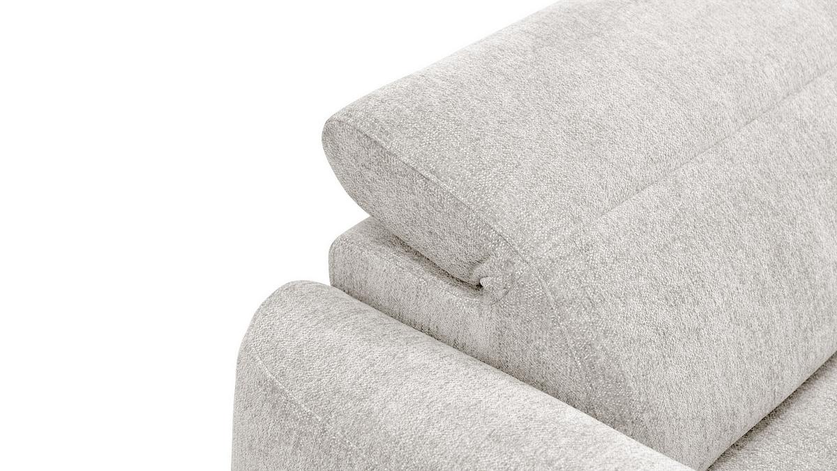 ECKSOFA NERO 4-Sitzer, ecru - Ecru/Schwarz, Holz/Textil (272/81/159cm) - Wozimo