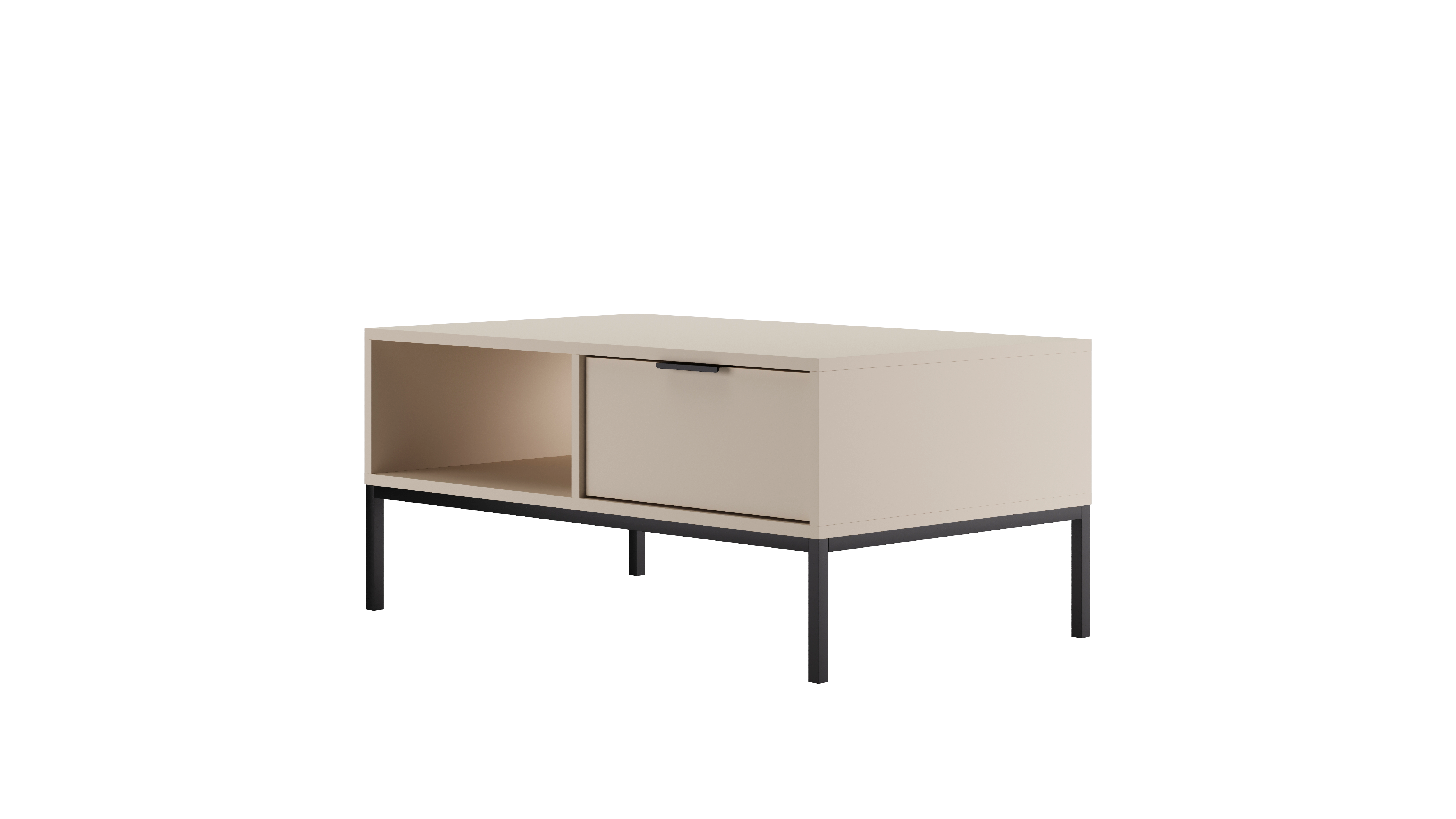 COUCHTISCH Austin 60/45/100 - Kaschmir/Schwarz, Holzwerkstoff (100/60/45cm) - RAUMHIRSCH FURNITURE