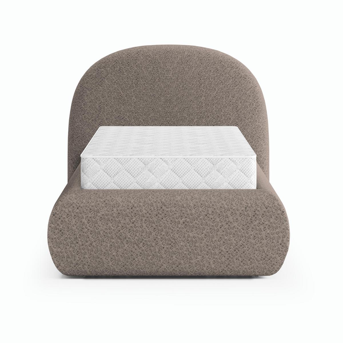 POLSTERBETT Motti 90x200, Einzelbett mit Bettkasten und Taschenfedernmatratze 20 cm, Cappuccino - Cappuccino, Holzwerkstoff (90/200cm) - Beautysofa