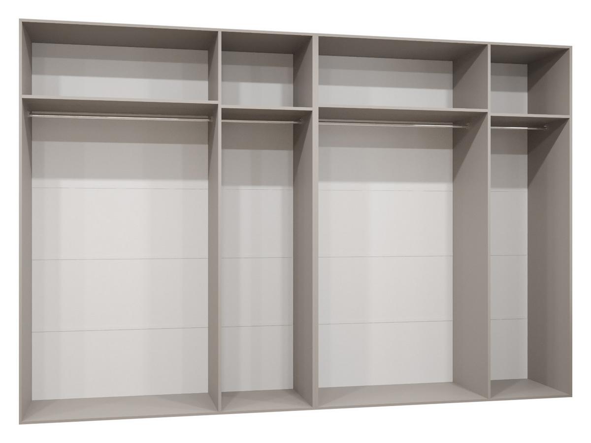 DREHTÜRENSCHRANK Mila I 300 - Goldfarben/Nussbaumfarben, Holzwerkstoff/Kunststoff (300/202/52cm) - MIRJAN24