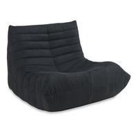 BODENSESSEL Kodsø - Schwarz, Textil (90/75/100cm) - [en.casa]