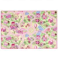 KINDER SPIEL TEPPICH GIRLS VILLAGE - Rosa, Textil (80/200cm) - Snapstyle