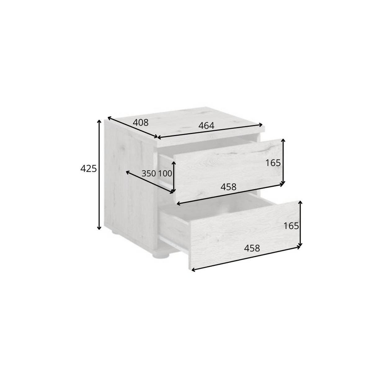 NACHTTISCHE Portland Esche Schwarz 47/43/41 - Schwarz, Holzwerkstoff (47/43/41cm) - RAUMHIRSCH FURNITURE