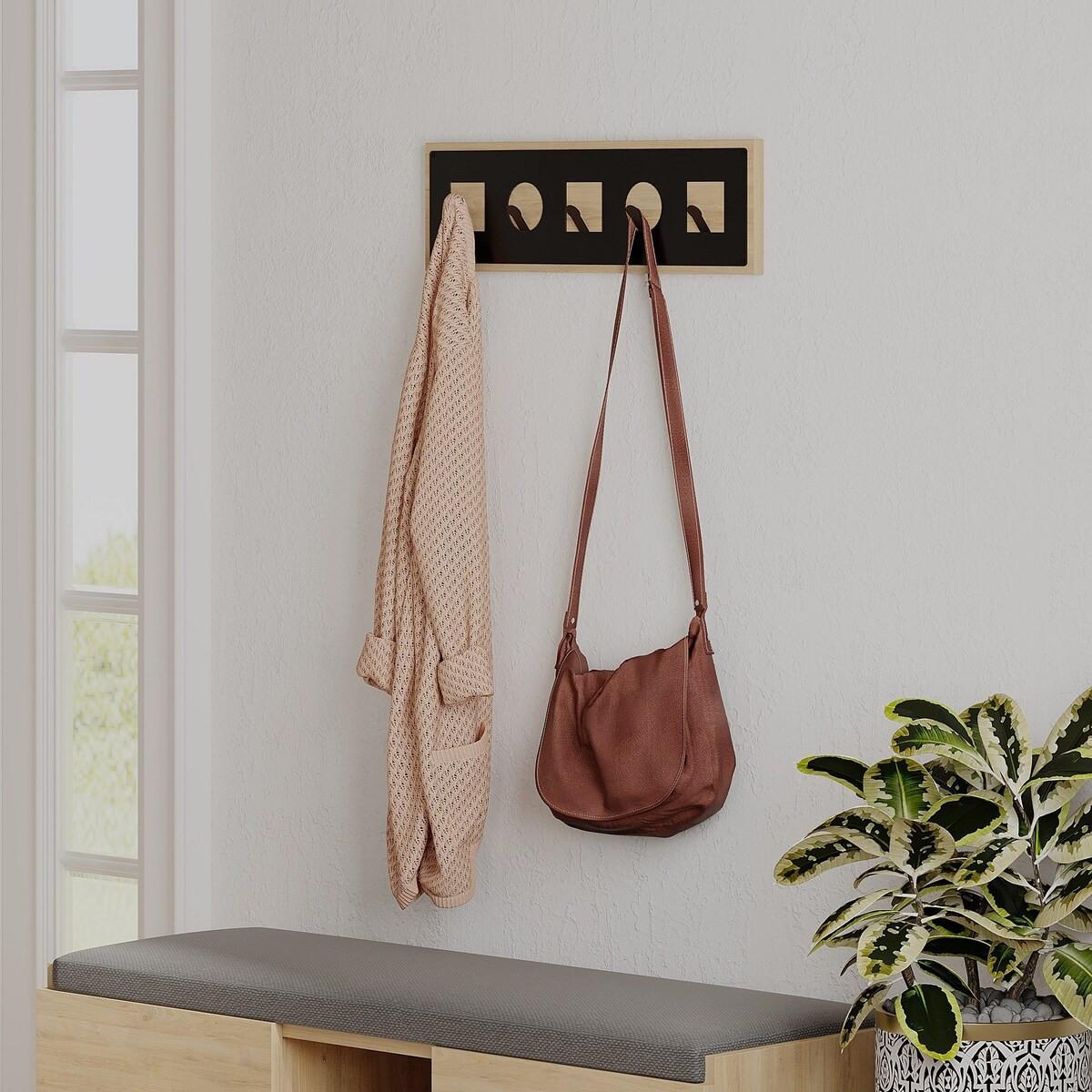 HÄNGENDER Garderobenständer Holzdekor Eiche B54,4 cm – ICON - Eschefarben, Holzwerkstoff (2/16/65.1cm) - Calicosy