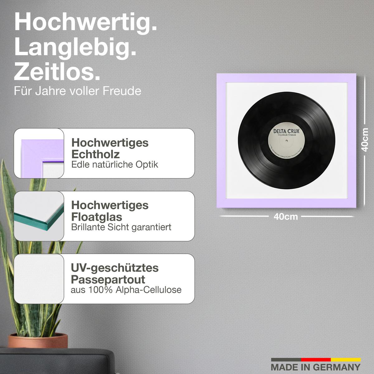 VINYL BILDERRAHMEN 40/40 2er Set - Flieder, Holz (40/40cm) - K-Möbel