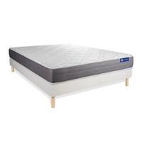 BETT Actilatex dream Latex und Memory-Schaum 140 x 190 cm h2 - Kit Bettgestell Weiß - Beige/Weiß, Karton/Holz (140/190cm) - ACTISOM