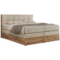 BOXSPRINGBETT ALBERO 1 KING 180/200 Beige Velvet - H3 - Beige, Holz/Textil (180/200cm) - MKS