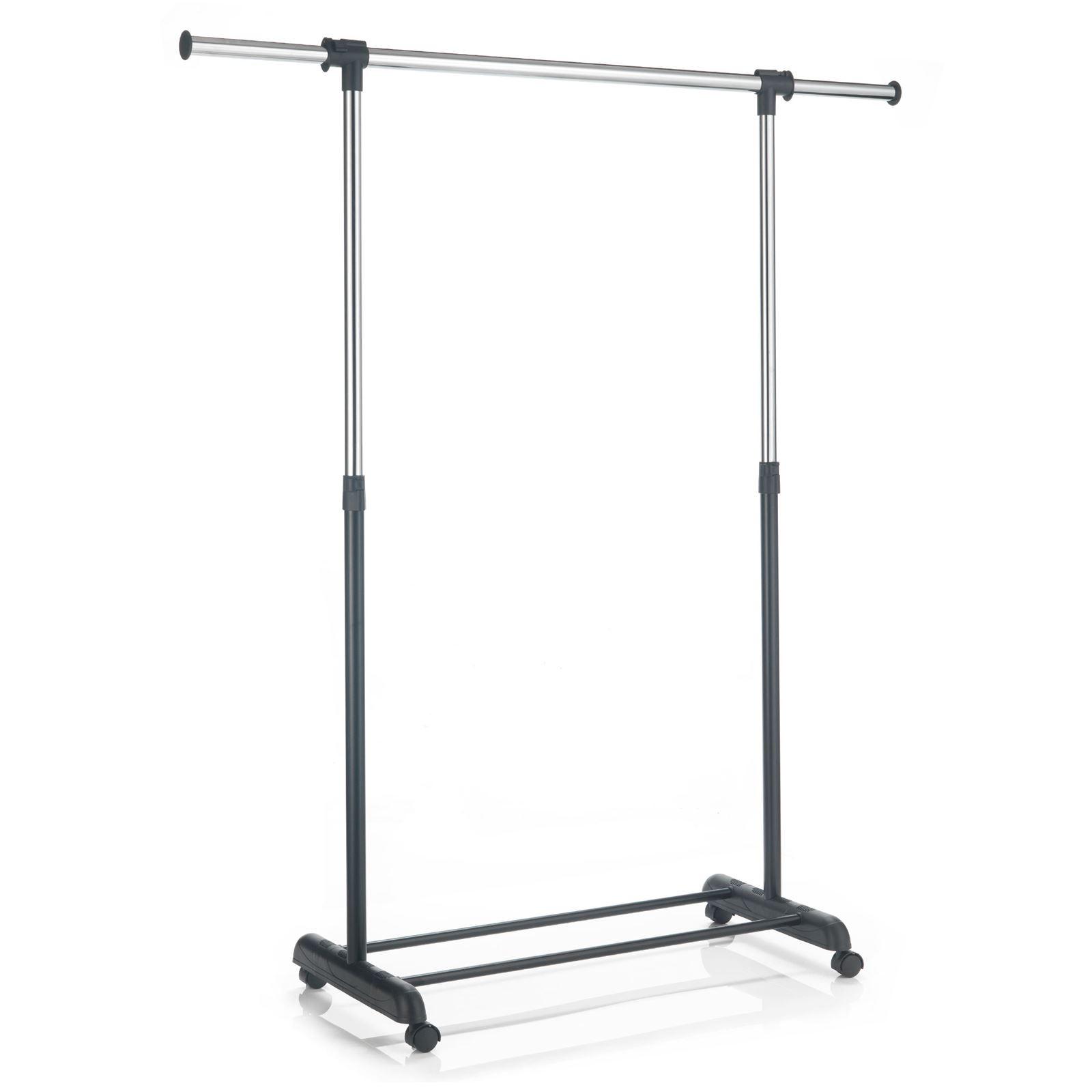ROLLGARDEROBE SALA schwarz - Schwarz, Metall (93/96/44cm) - CARO-Möbel