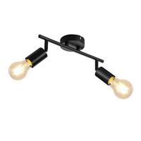 DECKENSTRAHLER Roronoa 30/9/16cm - Schwarz, Metall (30/9/16cm) - ZMH