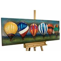 METALLBILD Bunt 144/44 cm - Blau/Multicolor, Metall (7.9/44cm) - KUNSTLOFT