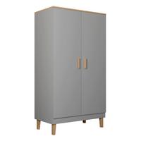 SCHRANK 2 Türen Denver Grau - Grau, Holzwerkstoff (100/184/55cm) - Petits-meubles