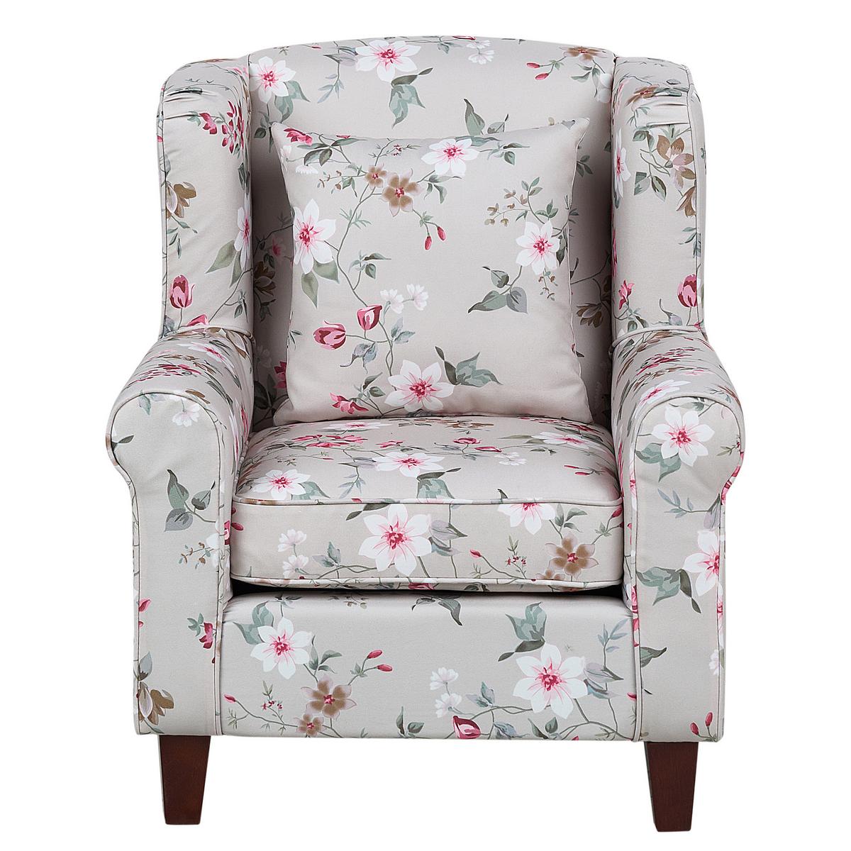SESSEL Creme Hamar - Beige/Multicolor, Textil (77/95/78cm) - Beliani