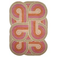WOLLTEPPICH SOAR, abstrakt, Rosa, 200 x 300 cm - Rosa, Textil (300/200cm) - KADIMA DESIGN