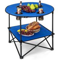 CAMPINGTISCH Blau - Blau, Textil (72/72/59cm) - COSTWAY