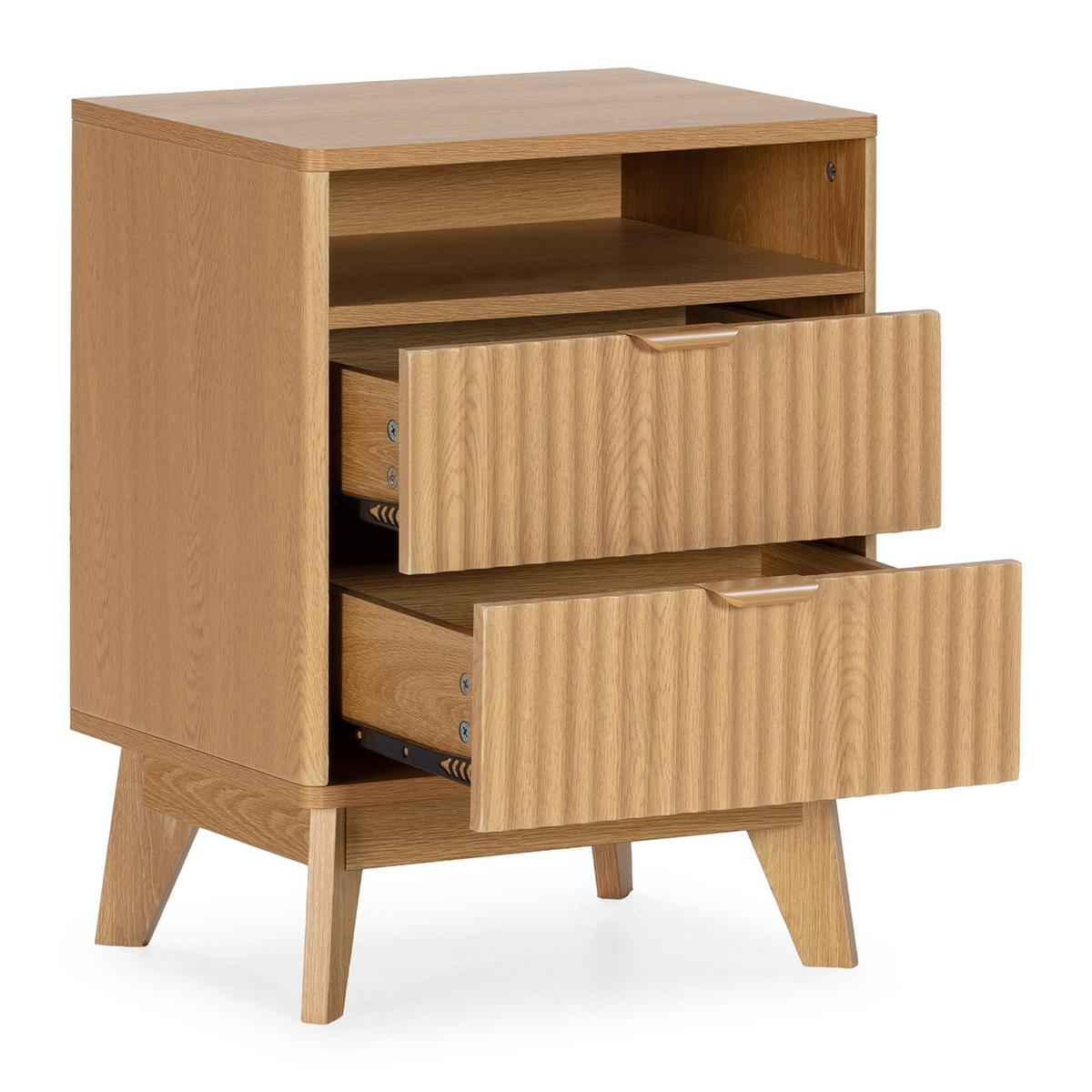 NACHTTISCH Oporton Eichenfarbe - Honigeiche, Holzwerkstoff (45/60/35cm) - VS Venta-stock