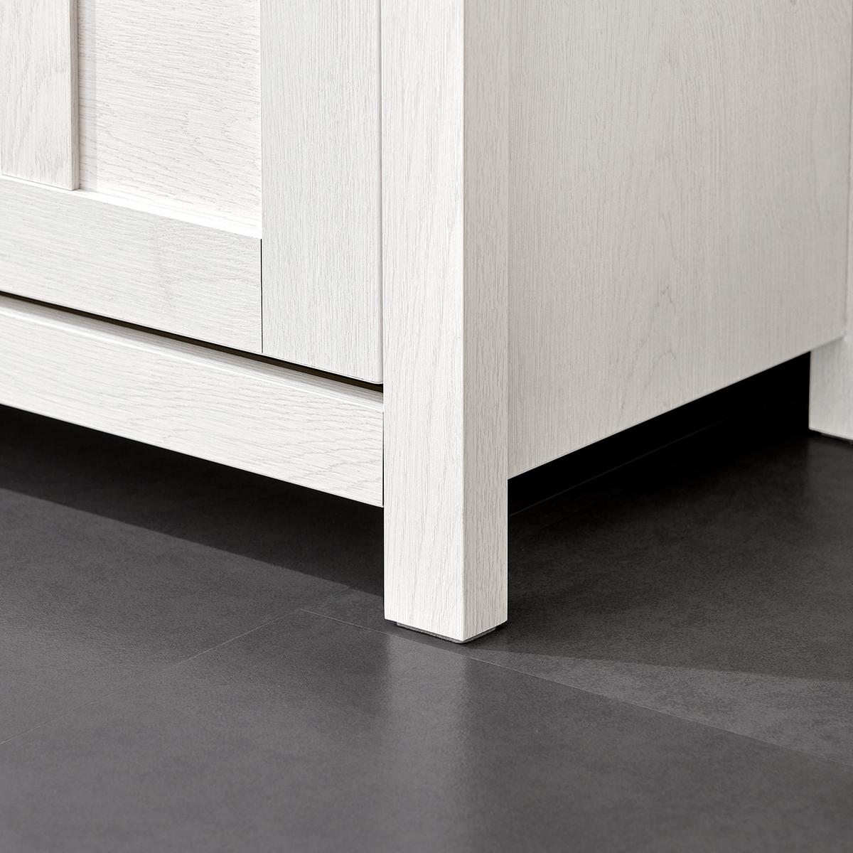 SCHUHBANK Weiß - Weiß, Holzwerkstoff (80/50/30cm) - SoBuy