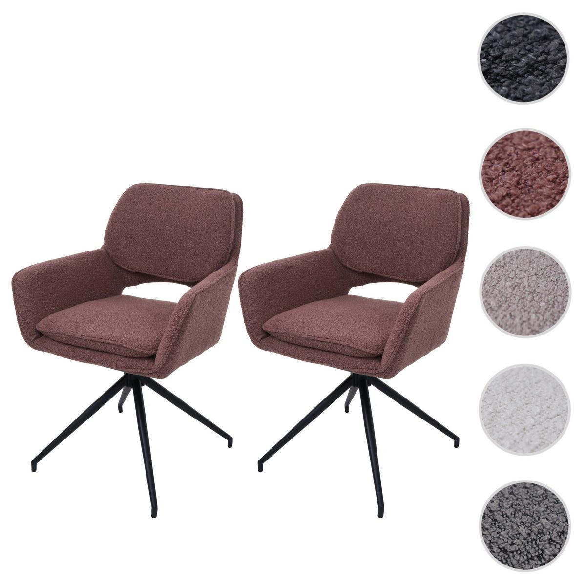 ESSZIMMERSTUHL Braun 2er-Set - Hellbraun/Braun, Textil (57/86/61cm) - MCW