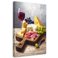 LEINWANDBILD Essen & Trinken 30x45cm - Multicolor, Textil (30/45cm) - Feeby