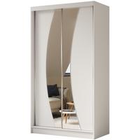 SCHWEBETÜRENSCHRANK Vox II 120/216/61 weiß mit Spiegel und Schubladen - Weiß, Holzwerkstoff (120/216/61cm) - Beautysofa