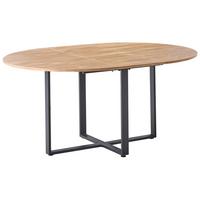 ESSTISCH Braun 120-160/120 cm Alexandrina - Braun, Holzwerkstoff (120/120/75cm) - Beliani
