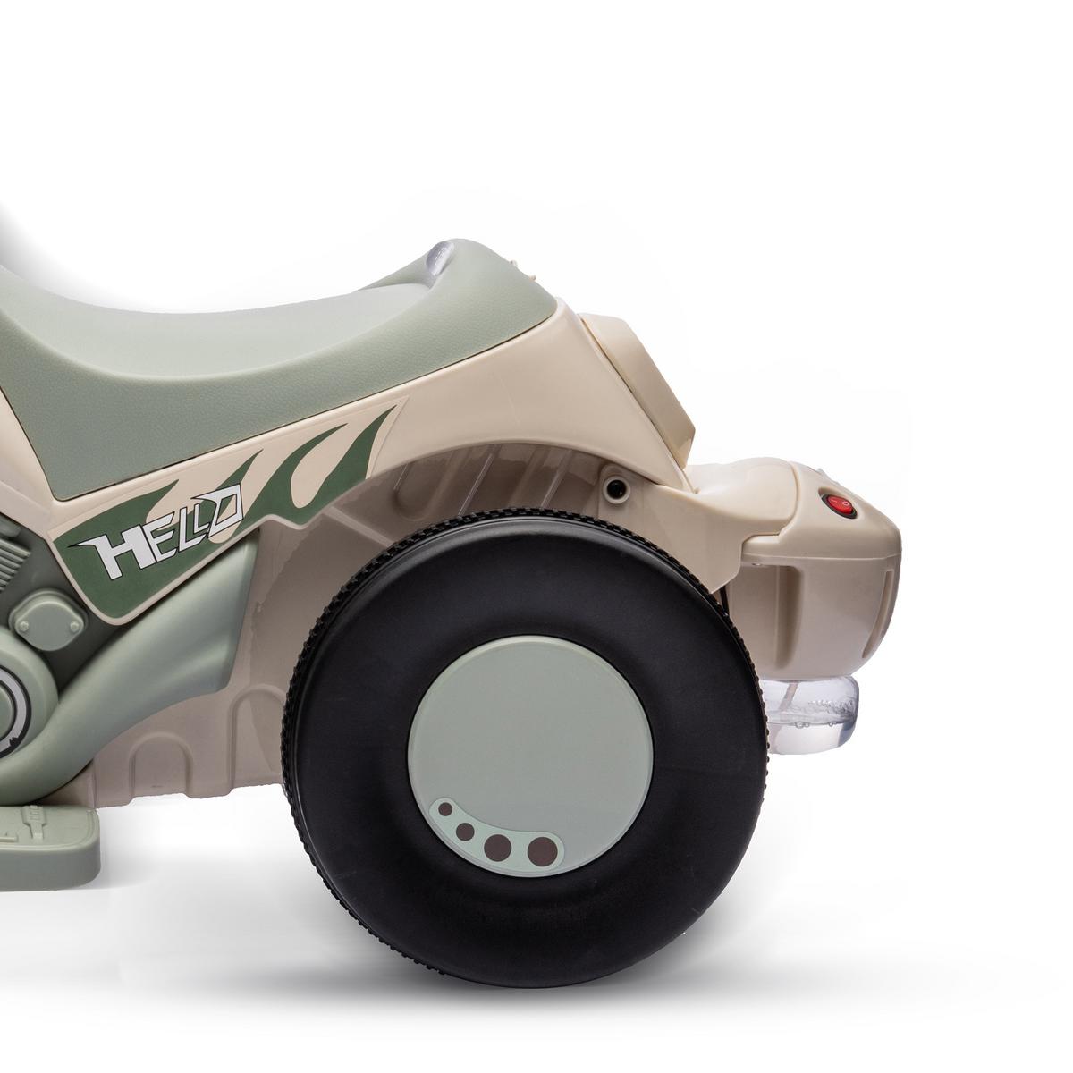 KINDER Elektro-Motorrad, 6V Kindermotorrad mit Musik, Blasen, Kinderfahrzeug - Creme, Kunststoff (80/36/43.5cm) - AIYAPLAY