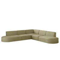 ECKSOFA Palma In Scala - Opal, Holzwerkstoff/Textil (276/276cm) - Fun Möbel