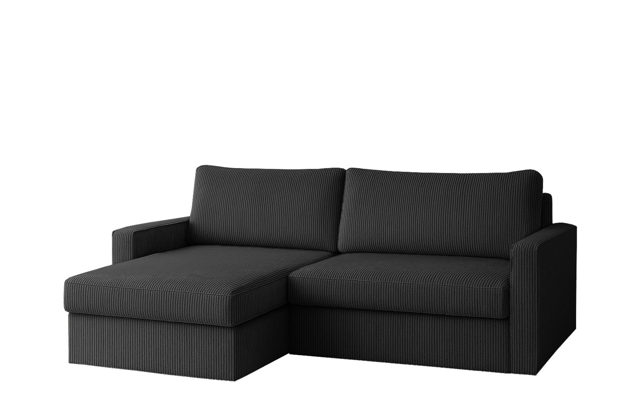ECKSOFA Bendik In Poso - Anthrazit, Holzwerkstoff/Textil (224/140cm) - Fun Möbel