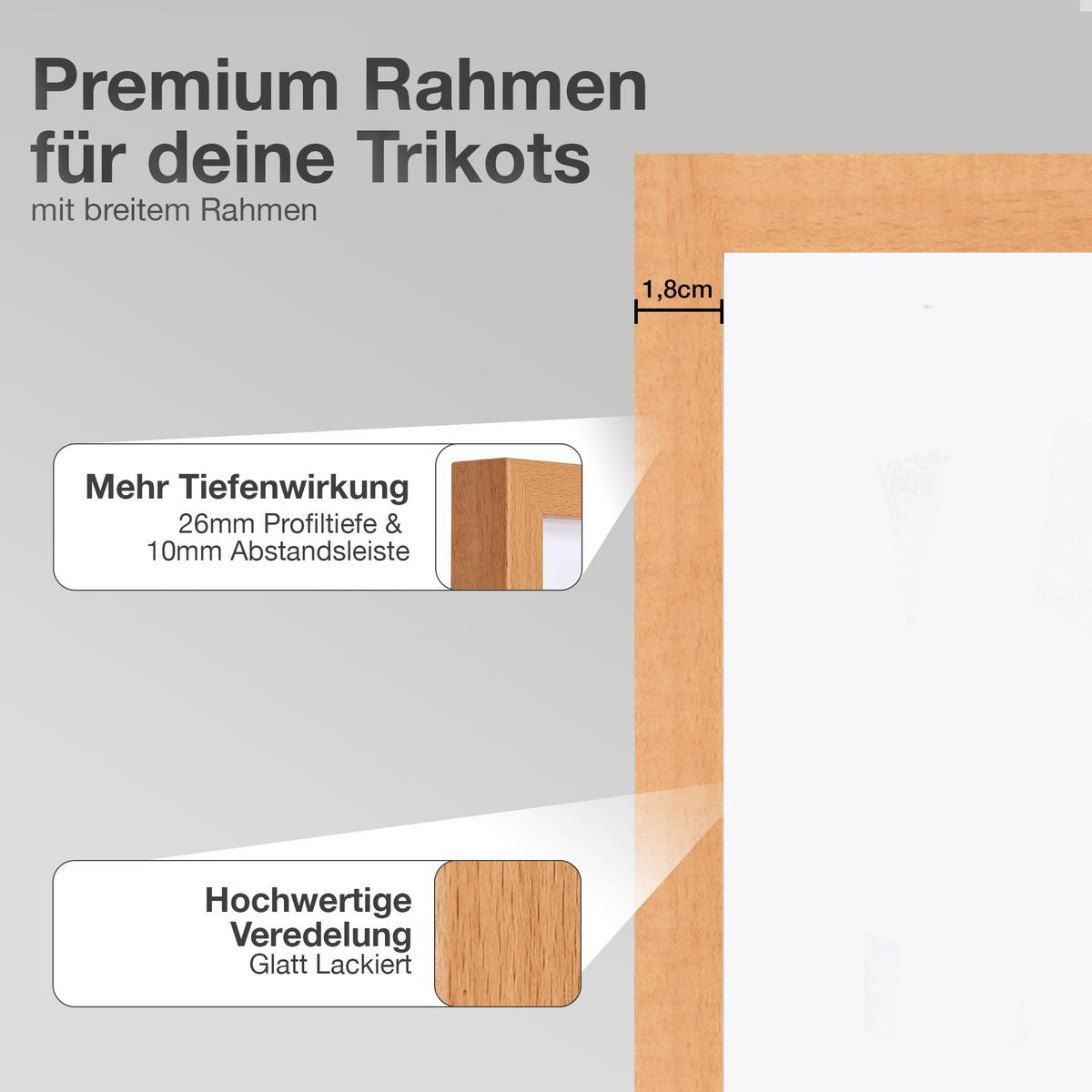 TRIKOTRAHMEN 70/90 mit weißem Hintergrund - Braun, Holz (70/90cm) - K-Möbel