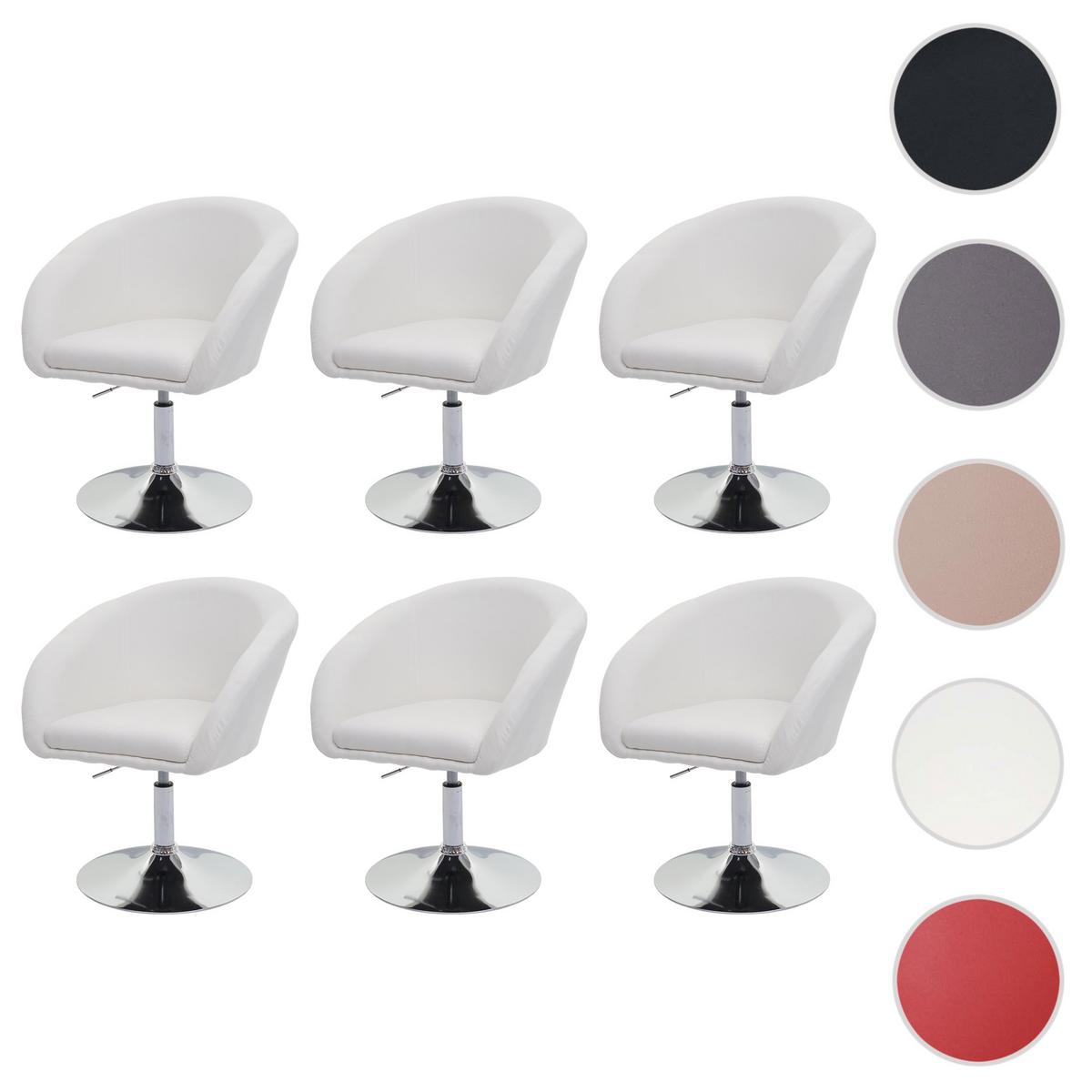 ESSZIMMERSTUHL Cremeweiß 6er-Set - Creme/Weiß, Textil (59/90/60cm) - MCW