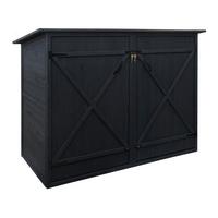 1ER-FAHRRADGARAGE Anthrazit - Anthrazit, Holz (184/152/98cm) - MCW