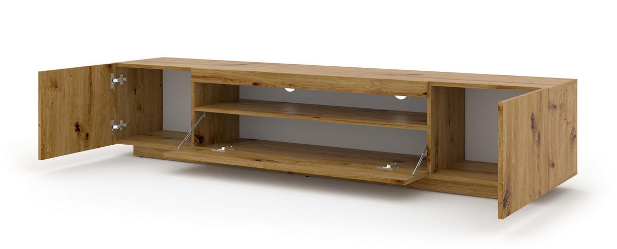 TV LOWBOARD Artisan Eiche 200/42/37 - Eiche Artisan, Holzwerkstoff (200/42/37cm) - RAUMHIRSCH FURNITURE
