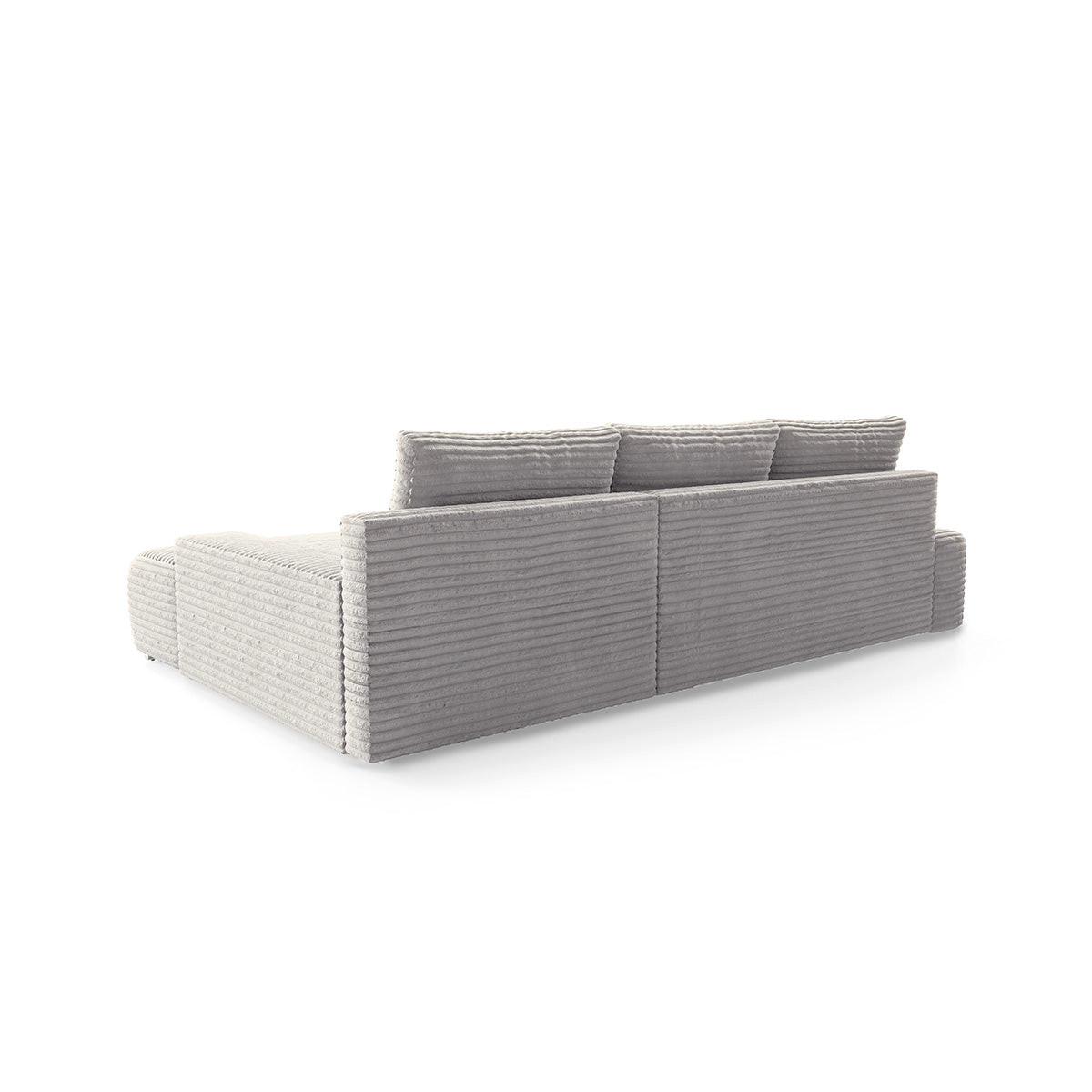 ECKSOFA Ivana 3 Sitzplätze Hellgrau - Hellgrau, Holz (265/172cm) - Petits-meubles