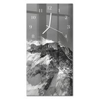 WANDUHR aus Glas 30x60 cm - Berg - Grau, Glas (30/60/0.4cm) - TULUP