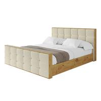 POLSTERBETT mit Bettkasten, Fußteil und Lattenrost, Boxbett ohne Matratze - ENZO2-Z 180x200 Beige - Taupe, Holzwerkstoff/Textil (180/200cm) - ALTDECOR